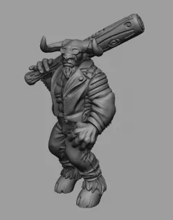 Minotaur with a baseball bat