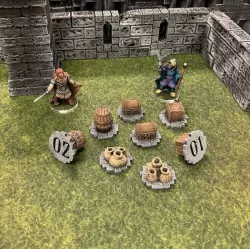 Numeric Fantasy Objective Markers (28mm/32mm scale)