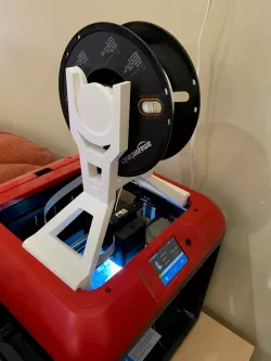 Overhead filament spool holder for Flashforge Finder