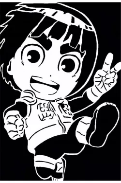 Rock Lee stencil