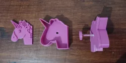 Unicorn Cookie Cutter with Spring