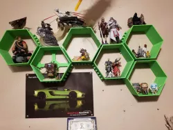 wall mounted honeycomb shelves