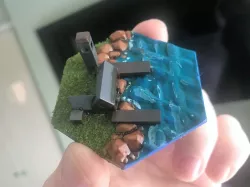 Wargaming Hex Tiles / Mighty Empires - Coastal Tile Set, with Sea & a Port