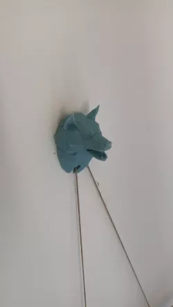 Wolf bust wall hook cover