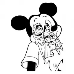 Zombie Mickey stencil