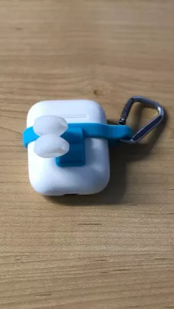 AirPods Keychain Holder (with cover for sync button and airpod cover/skin holder)