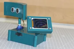 Arduino based Mini radar HC-SR04 ST7735 Display
