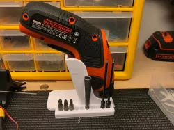 Bitsholder for Tool Stand for BLACK+DECKER Rechargeable Screwdriver by shinano
