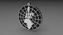 Ciondolo portachiavi Live Aid keychain