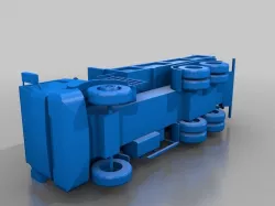 Dump truck with elevator crane