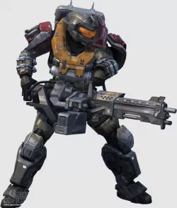 Halo Reach - Noble 5 - Jorge-052 - Mark 5 armor set including Helmet and M247 Large Machine Gun