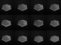 Hexa Bases Miniatures. Peanas Miniaturas hexagonales