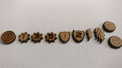 Keyforge Tokens, Laser Cut