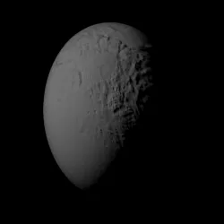 Miranda with known topography scaled one in ten million