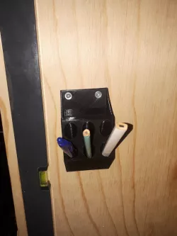 Mounted pen / pencil holder