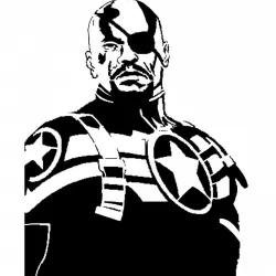 Nick Fury stencil