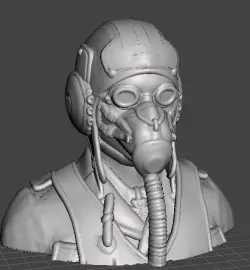   R/C WW2 Luftwaffe Pilot with Mask