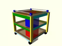 Remix of GeoDave's Remix of  Allted's Simple CNC Table to make it parametric