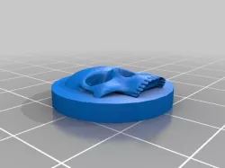 simple skull button