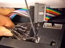 single DuPont wires to shrouded male dual row IDC