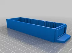 Small Parts Organizer Bin (1" x 2" x 6" outer box dimensions)