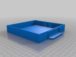 Small Parts Organizer Bin (1" x 6" x 6" outer box dimensions)