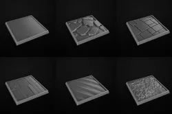 Square Base Miniatures. Peanas Cuadradas Miniaturas