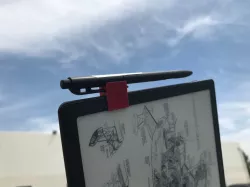 Stylus (wacom) holder clip for Boox Note tablet