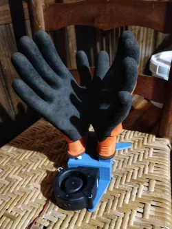Two Glove Dryer for 75x30 blower fan, no screws!