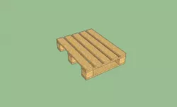 Wooden pallet in common scales