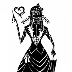 Zombie Girl stencil