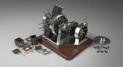 6 Cylinder Radial Engine & Pump