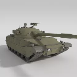ABT-120 - Realistic Cold War Era MBT 3D model