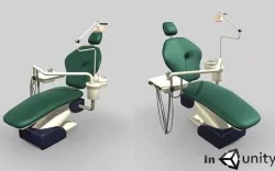Animated Dental Chair 3dsmax Low-poly  3D model