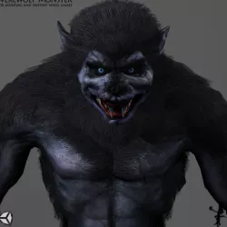 Animated Werewolf Low-poly  3D model