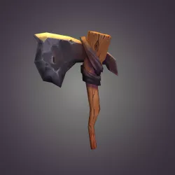 Axe cartoon  Low-poly  3D model