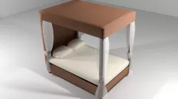 Bed - Four Poster 3D model