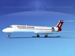 Boeing 717-200 Richards Aviation 3D model