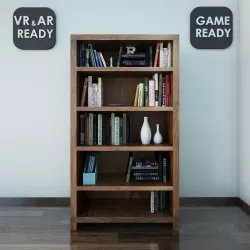Bookshelf02 VR AR Game Ready Low-poly  3D model