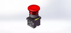 Botão vermelho trava 1NA+1NF