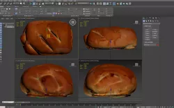 Bun with jam Low-poly  3D model