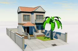Cartoon House 3D model