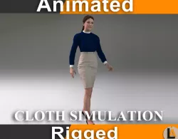 casual woman 3D model