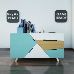 Chest Of Drawer 2 VR AR Game Ready  Low-poly  3D model