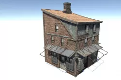 Corner House Low-poly  3D model