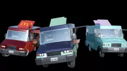 Customizable Food truck 3D model