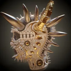 Demonic Hood White 3D model