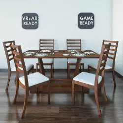 Dining Table01 VR AR Game Ready Low-poly  3D model