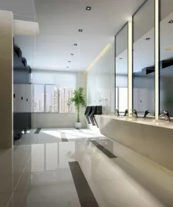 Elegant Edgy Restroom 3D model