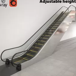 Escalator Kone TravelMaster 110 modular 3D model